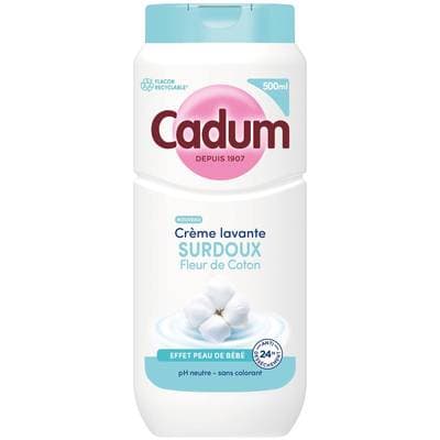 Cadum Crème Lavante Surdoux Fleur De Coton, 500ml