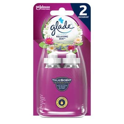 Glade Désodorisant Recharge Zen Relaxant Aux Huiles Essentielles, 2 recharges