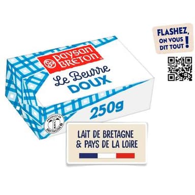 Paysan Breton Beurre doux plaquette, 250g