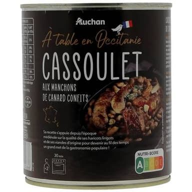 Auchan Terroir Cassoulet aux manchons de canard confits, 840g