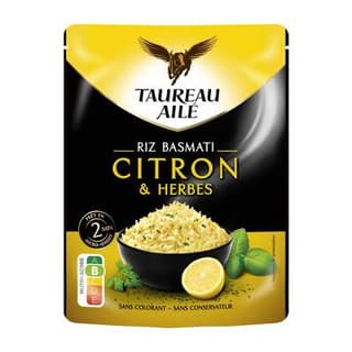 Taureau Ailé Riz micro-ondes express basmati citron et herbes, 220g