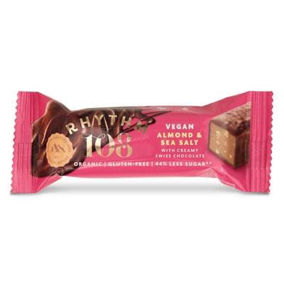 Rhythm 108 Barre Chocolat Amande et Sel de Mer Bio, 33g