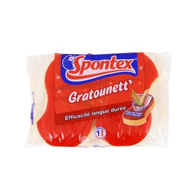 Spontex Éponges grattantes Gratounett', 2 pièces