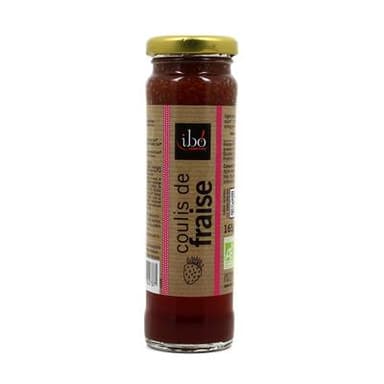 Ibo Coulis de Fraise 70% fruits Bio, 165g