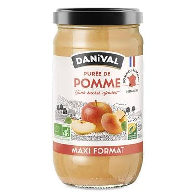 Danival Dani'Pom Pomme poire bio, sans sucres ajoutés, Maxi format, 1,05Kg