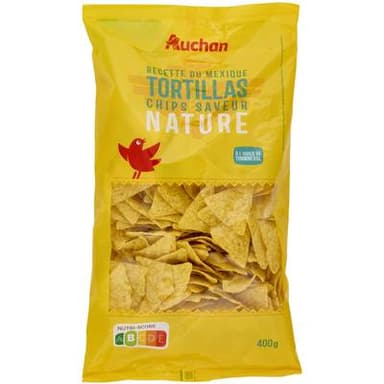 Auchan Tortillas nature à l'huile de tournesol, 400g