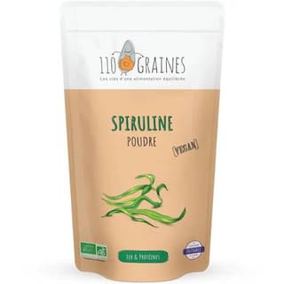 110 Graines Spiruline en Poudre Bio - Complément alimentaire, 200g