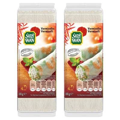Suzi Wan Vermicelles de soja, Lot de 2x100g