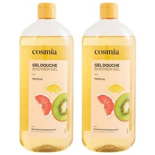 COSMIA Gel douche tropical, Lot de 2x750ml