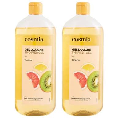 COSMIA Gel douche tropical, Lot de 2x750ml