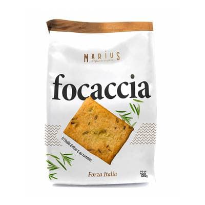 Marius, L'Épicerie Inspirée Focaccia à l'huile d'olive et au Romarin, 180g