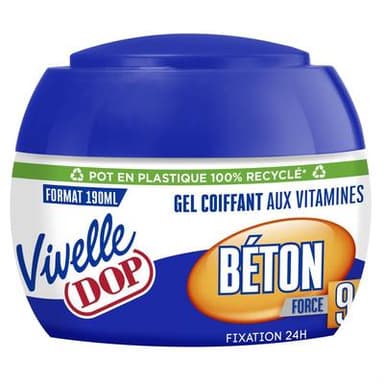 Vivelle Dop Gel Coiffant Effet Mat Fixation 24h Vitamines PP & Pro-B5, 190ml