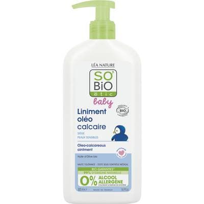 So'Bio Baby Liniment Oléo-calcaire siège, haute tolérance, 500ml