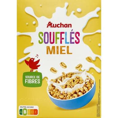Auchan Bumpies céréales au miel, 375g