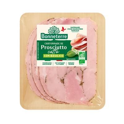 Bonneterre Prosciutto Bio au Basilic, 80g
