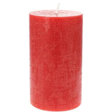 Ambiances Devineau Bougie cylindrique rustique coloré rouge or 70H120, 1 bougie
