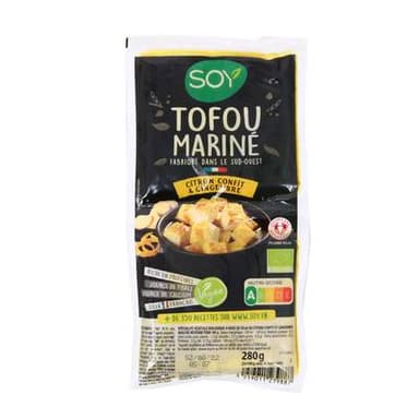 Soy Tofu Mariné au Citron Confit et Gingembre Bio, 2x140g