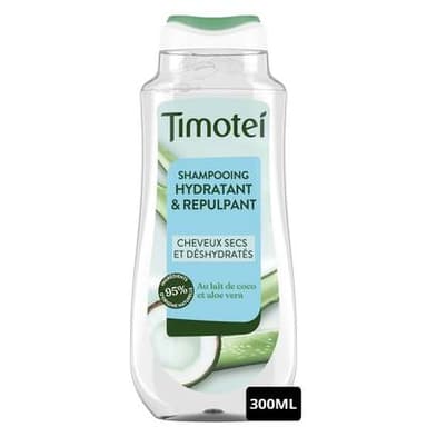 Timotei Shampoing Hydratant au lait de Coco et Aloe Vera, 300ml