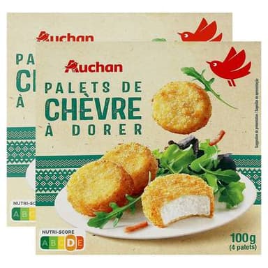 Auchan Palets de chèvre à dorer, Lot de 2x100g