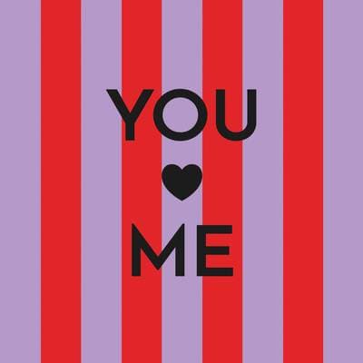 Paperproducts Design Serviette en papier You & Me, 20 serviettes de 33 x 33 cm