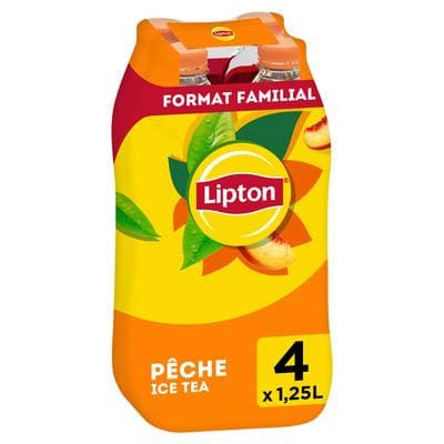 Lipton Thé glacé saveur pêche, 4x1,25L