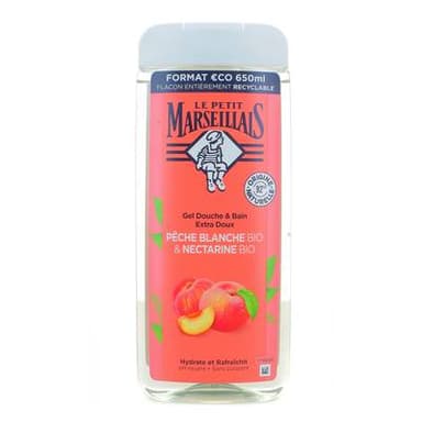 Le Petit Marseillais Gel Douche & Bain Pêche et Nectarine, 650ml