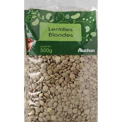 Auchan Lentilles Blondes, 500g