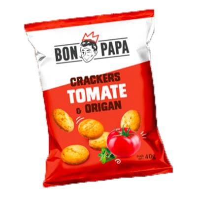 Bon Papa Crackers saveur Tomate & Origan, 40g