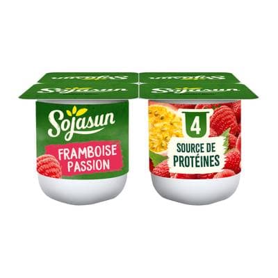 Sojasun Spécialité au Soja Framboise Passion, 4x100g