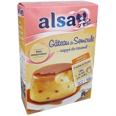 Alsa Préparation gâteau semoule et raisins secs, 414g