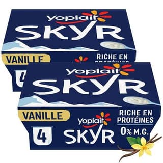 Yoplait Skyr Vanille 0%, Lot de 2 - 4x100g