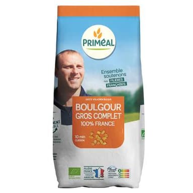 Priméal Boulgour de blé gros bio Filière France, 400g