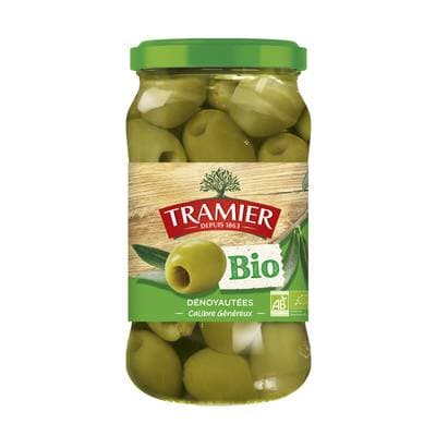 Tramier Olives Vertes Dénoyautées Bio, 130g