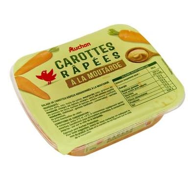 Auchan Carottes Râpées à la Moutarde, 300g