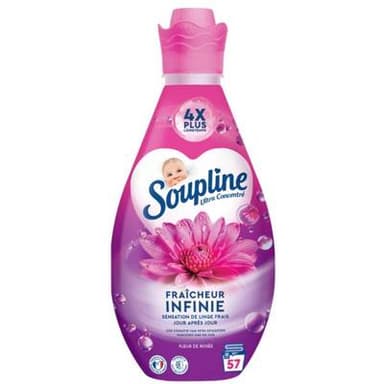 Soupline Adoucissant Ultra Concentré Fraîcheur Rosée, 800ml