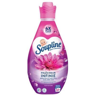 Soupline Adoucissant Ultra Concentré Fraîcheur Rosée, 800ml