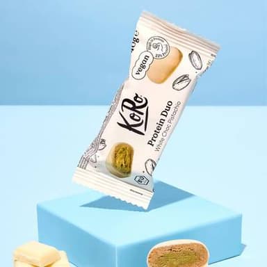 Koro Bouchées protéinées pistaches et chocolat blanc bio, 2x20g
