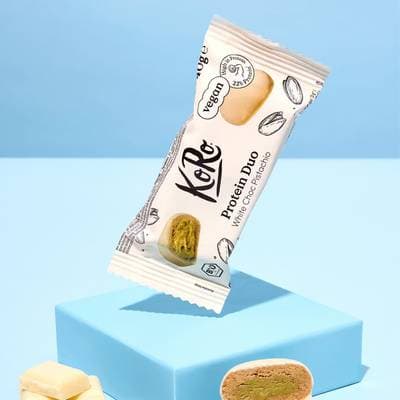 Koro Bouchées protéinées pistaches et chocolat blanc bio, 2x20g