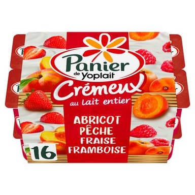 Panier de Yoplait Yaourts crémeux aux fruits panachés, 16x125g