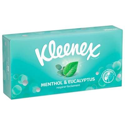 Kleenex Mouchoirs Menthol et Eucalyptus, 1 boîte