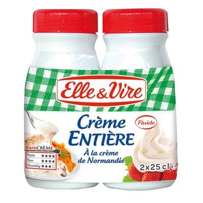 Elle&Vire Crème 30% Mg Fluide UHT, 2x25cl