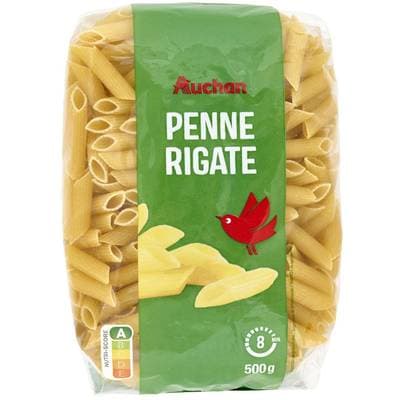 Auchan Pâtes Penne Rigate, 500g