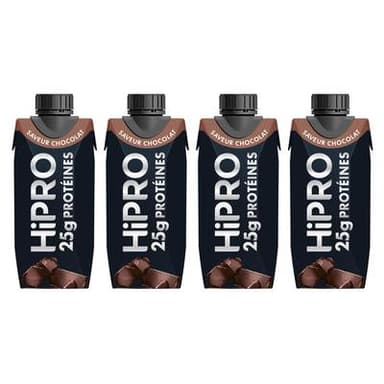 HiPRO Yaourt à boire Chocolat Protéiné 0% mg, Lot de 4x330ml