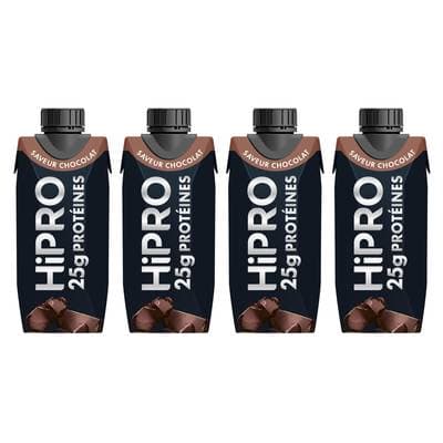 HiPRO Yaourt à boire Chocolat Protéiné 0% mg, Lot de 4x330ml