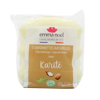 Emma Noel Savonnettes senteur Karité Bio, 3x150g