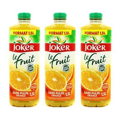 Joker Le Fruit jus d'orange, Lot de 3x1.5L
