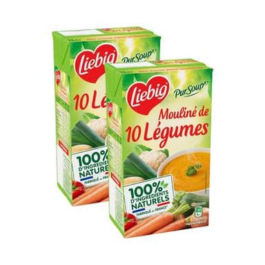 Liebig Soupe Mouliné de 10 légumes, Lot de 2x1L