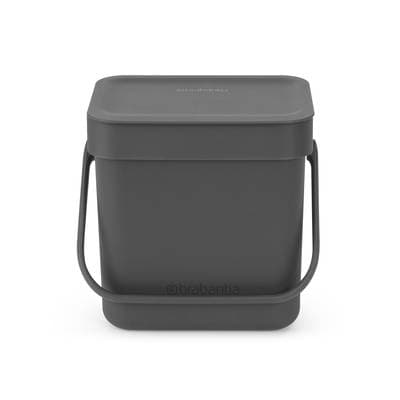 Brabantia Poubelle à déchets Sort &go Grey, 3L