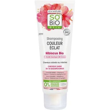 So'Bio Shampooing couleur éclat Hibiscus Cosmébio, 250ml