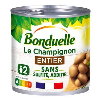 Bonduelle Champignons entiers sans sulfite et sans additif, 230g